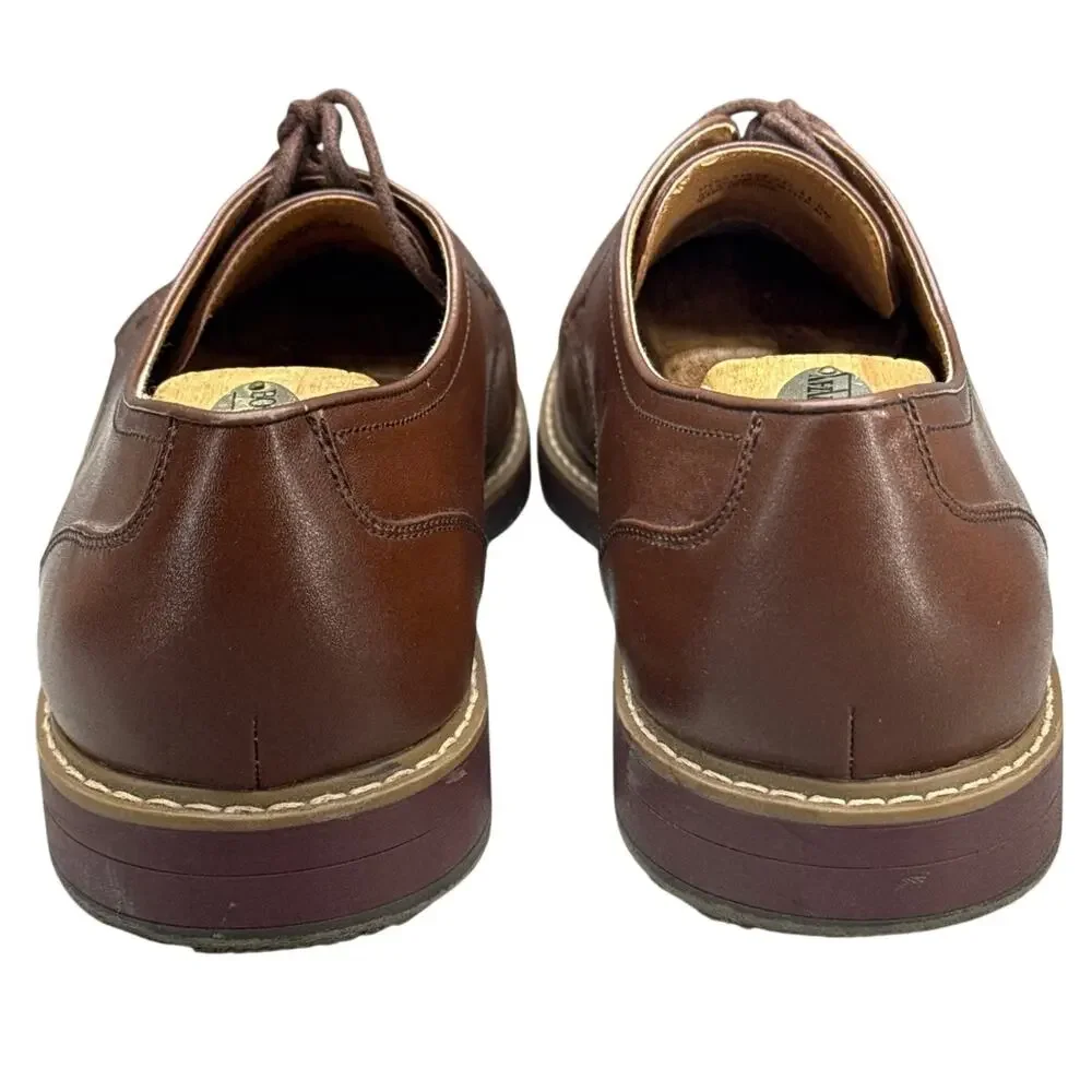 Nunn Bush Brown Faux Leather Classic Lace Up Oxford Dress Shoes Men 11.5